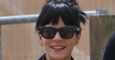 Smiling Lily Allen puts on a leggy display as she steps out with stylist Marco Capaldo in two chic outfits at Glastonbury - weeks after date with actor James Norton