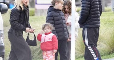 Tammy Hembrow (pictured) has been spotted putting on a brave face in New Zealand with her family in the wake of her marriage breakdown with Matt Zukowski