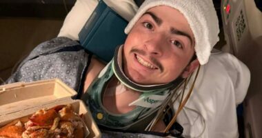 Teen, 19, left with broken neck after freak beach accident when trying to cool down in water