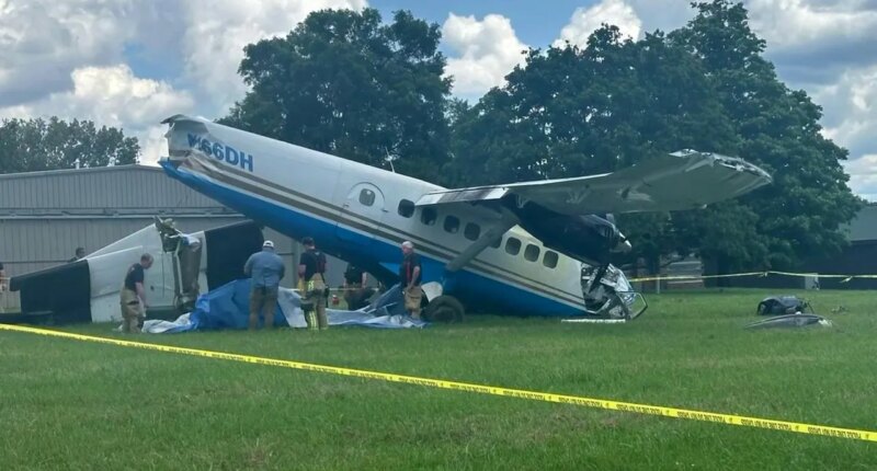 Tennessee skydiving plane crashes moments after takeoff, leaving multiple passengers injured