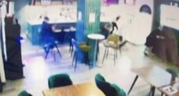 Terrifying moment gangster is chased through his Costa del Sol pub and shot dead by hitman who had killed his criminal associate seconds earlier