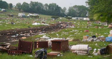 The Appleby Horse Fair clear up: Massive operation underway to get rid of rubbish strewn across fields where 10,000 travellers gathered