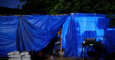 The homeless Ibiza workers forced to camp in shanty towns after being priced out by spiralling rents on party island… as tourists revel in luxury