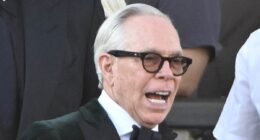 Tommy Hilfiger takes a TUMBLE at Bezos wedding as lip reader reveals smirking Tom Brady's reaction
