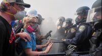 Trump vows to 'HIT' any protester who spits on police. He pardoned those who did far worse on Jan. 6