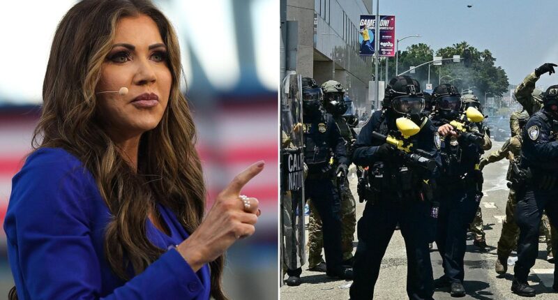 Trump's Homeland Security Secretary Kristi Noem doesn't rule out use of active duty troops to quell LA rioters