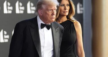 Trump's brutal message to actors who boycotted his Kennedy Center appearance as president and Melania attend Les Miserables