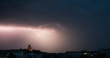 Two dead including child as France smashed by storms with Paris swamped by floods & 39k lightning bolts across country