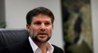 Finance minister Bezalel Smotrich (above) will also be sanctioned after being accused with Mr Ben-Gvir of 'inciting violence' against Palestinians