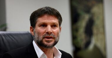 Finance minister Bezalel Smotrich (above) will also be sanctioned after being accused with Mr Ben-Gvir of 'inciting violence' against Palestinians