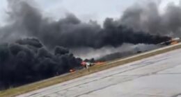 Ukraine ‘strikes Russian airfields destroying nuke bombers’ in huge drone blitz as footage shows aircraft up in flames