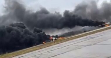 Ukraine ‘strikes Russian airfields destroying nuke bombers’ in huge drone blitz as footage shows aircraft up in flames