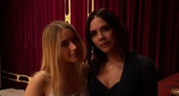 Victoria Beckham and daughter Harper enjoy girls' night out at the ballet after Posh shared gushing tribute to her 'knight in shining armour' Sir David