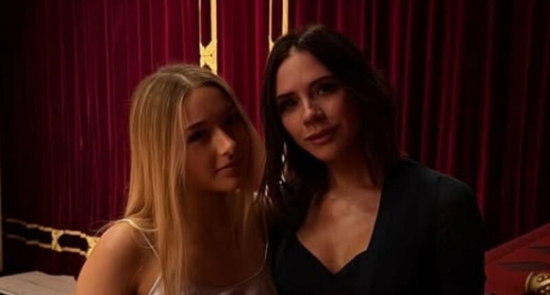 Victoria Beckham and daughter Harper enjoy girls' night out at the ballet after Posh shared gushing tribute to her 'knight in shining armour' Sir David