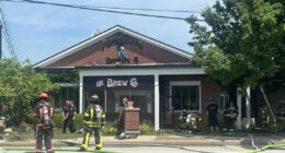 WATCH LIVE: Crews respond to fire at Rocky River Brewing Company on Center Ridge Road