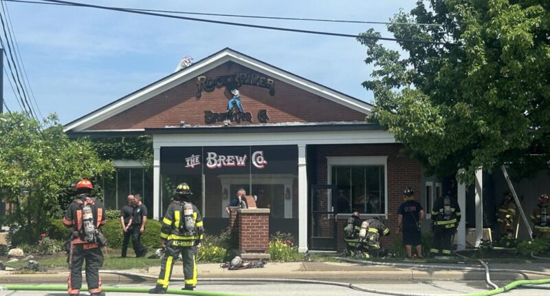 WATCH LIVE: Crews respond to fire at Rocky River Brewing Company on Center Ridge Road