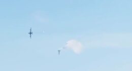 Watch moment Russian fighter jet crashes after WING fell off during air raid mission on Ukraine