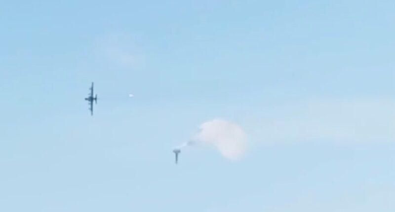 Watch moment Russian fighter jet crashes after WING fell off during air raid mission on Ukraine