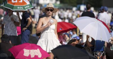 Welcome to the heat dome: Britain braces for one of the hottest June days EVER as 'killer' heatwave strikes with 34C temperatures forecast on the first day of Wimbledon