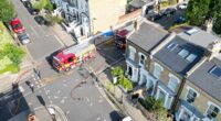 Woman, 46, is found stabbed to death inside £1.4million north London house after it was destroyed in 'gas explosion' - as police arrest man, 44, on suspicion of murder