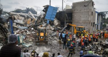 At least 44 dead as chemical reactor explodes at drug factory reducing building to rubble in India