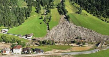 Dozens evacuated from Austrian village after mudslide covers parts of Alpine valley