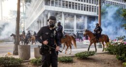 LA officials charge over 40 anti-ICE protesters who allegedly assaulted officers, horses and threatened child